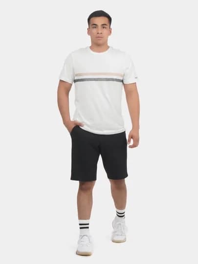 Спортивный мужской костюм Bumbacel, шорты, футболка — BBLSHOP-ФУТШОРТ-ТЕМНСИН-L