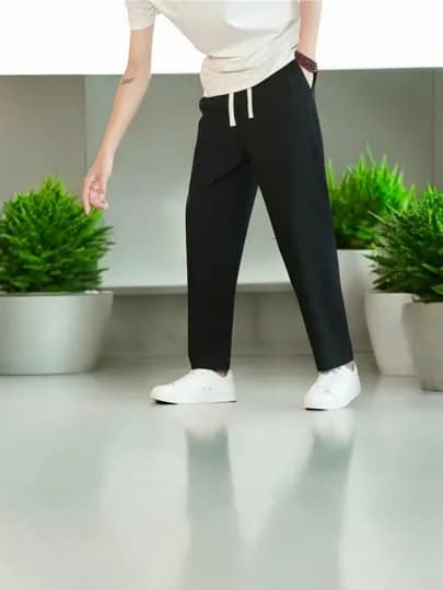 Мужские брюки, трико, KOREA STYLE — 1SHOP-TRIKO00-ЧЕРН-33