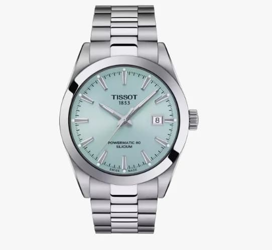 Мужские наручные часы Tissot Gentleman Powermatic 80 Silicium, серебристый