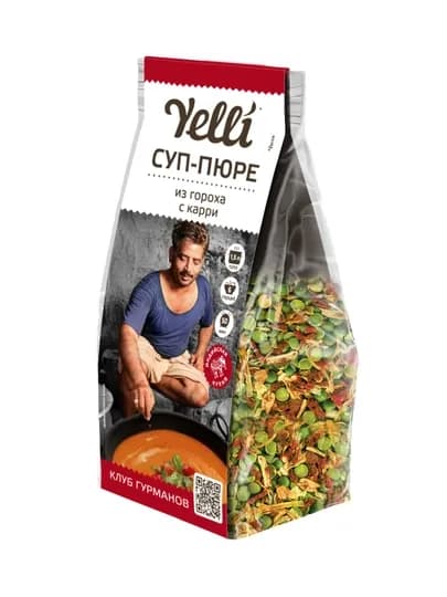 Суп-пюре из гороха с карри Yelli, 250 г, 6 порций