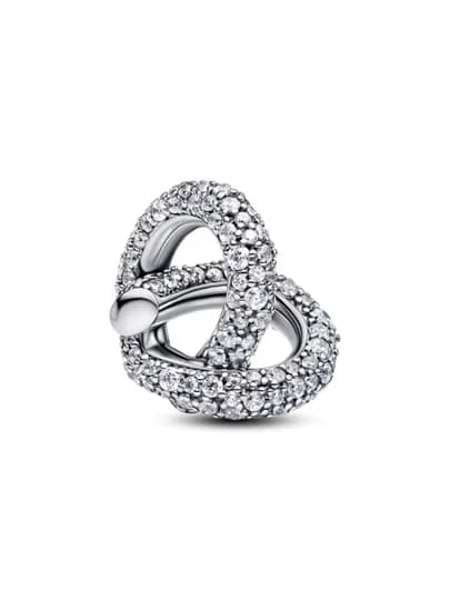 Pandora подвеска-сердце "Pavé Infinity Knot" – сияние любви без конца 793771C01