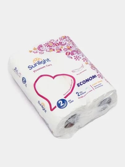 Бумажные полотенца Sunlight «Econom», 2-х слойные, 2 рулона