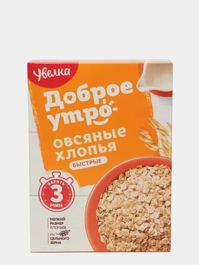 Хлопья овсяные Увелка Быстрые, 400 г