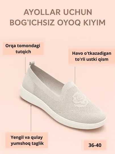 Женская обувь, слипоны LIDER для женщин и девочек, Skechers, 36-40 — PYBZLY-SLIPON-СЕРЕБРН-38
