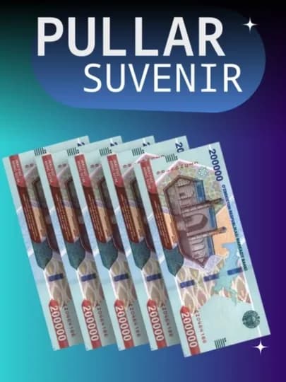 Сувенирные деньги, сумовые купюры, 50 тыс, 100 тыс, 200 тыс — HOSTORE-PULLL-СИНИЙ-10pul