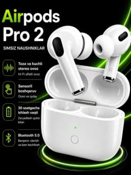 Беспроводные наушники AirPods Pro 2 с сенсором, наушники для iPhone и Android — 0823-NAUSHNIK