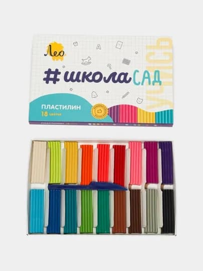 Пластилин "Лео" "Учись" Пластилин классический LMC-0118 360 гр, 18 цв