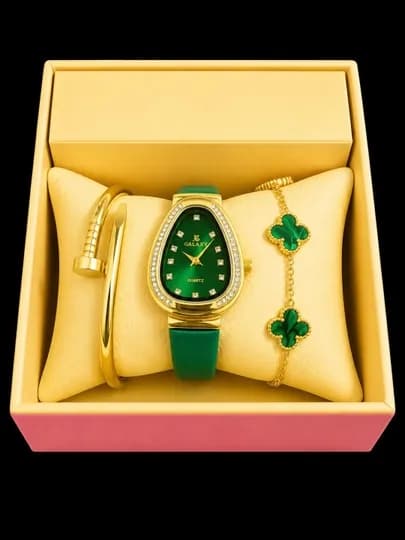 Подарочный набор для женщин. Чёрно-золотой стиль — BUJITAS-SOATLARX02-ТЕМНЗЕЛ