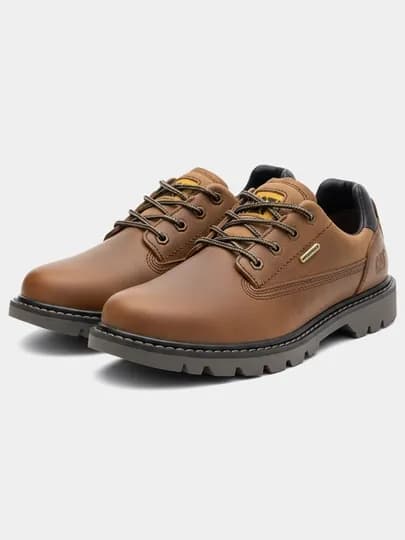 Кожаные мужские ботинки Cat Colorado Low 2.0, на осень и зиму, водостойкие waterproof — ALASKAU-COLORADOLOW-КОРИЧН-43