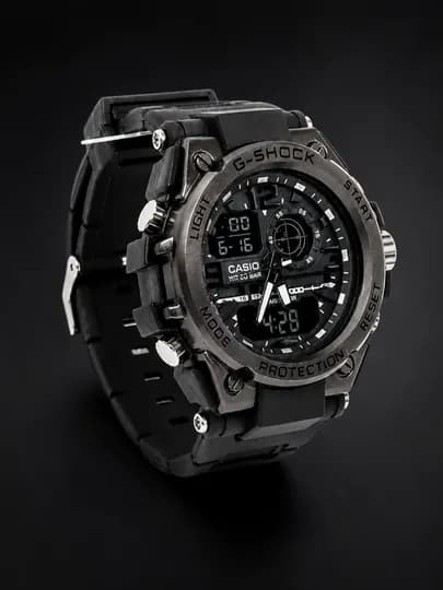 Мужские наручные часы Sport Titan Black —Премиальные спортивные часы с защитой от ударов
