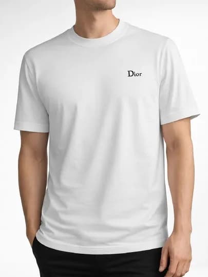 Мужская футболка — летняя, классический крой, короткий рукав (XL–4XL) — YAZERA-DIORFUTBOLKA-БЕЛЫЙ-XXL