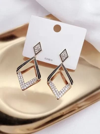 Модные серебряные серьги для женщин и девушек — ZARINA3-ZIRAK-ГОРЧИЧ-YSL