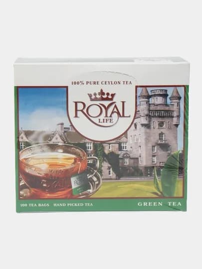 Чай зеленый Royal Life Green, 100 пакетиков, 150 г — ROYALT-P0D6B90