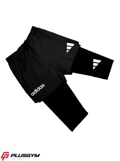 Мужские шорты для фитнеса, с лосинами — PLUSGYM-SHORTIKADIDAS-ЧЕРНСТЕ-XXXL