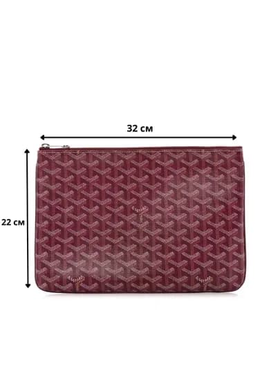 Унисекс клатч-конверт в стиле Goyard, 32×22 см / 42×30 см, трёхцветный