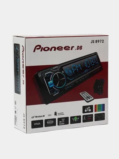 Магнитофон для авто Bluetooth, USB флешка AUX FM-радио MP3-плеер Pioner.BD, есть руль пульт