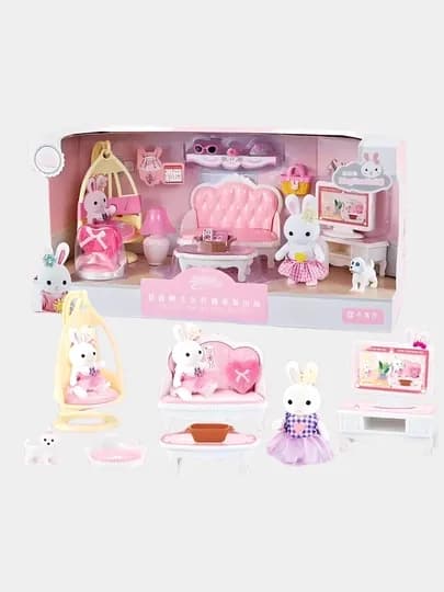 Кукольный домик для девочек, дом зайчика, кролика, Sylvanian Families — TOYMAG-DRBABY-БЕЛЫЙ