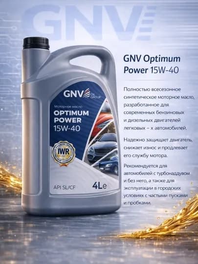 Универсальное моторное масло GNV Optimum Power 15W-40 — PETROIL-GNVOPPO15404L