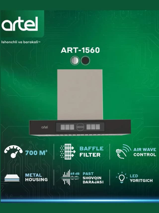 Вытяжка Artel Art-1560 Touch, cтальной