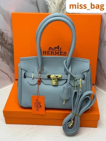 Женская сумка в стиле бренда HERMES (+ коробка и документы) — MISSBAG-HERMES3R-ЛЕДЯН-herms25