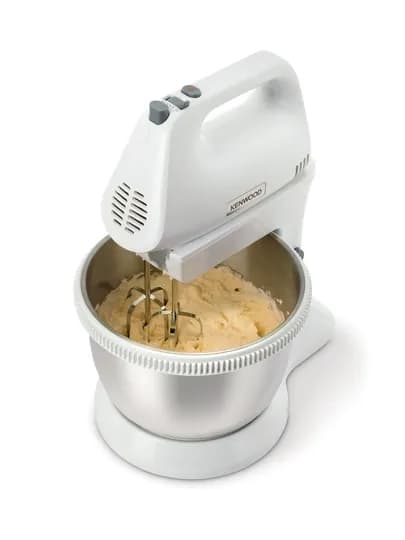 Ручной миксер KENWOOD HMP34.A0WH, 450 Вт, 5 скоростей, чаша 3 л, венчики и крюки