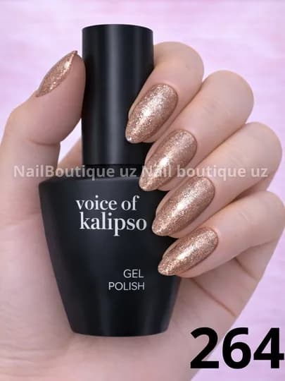 Voice of Calipso Gel Polish профессиональный гель-лак с глубоким цветом и стойким блеском — UZNAIL-КАЛИПСО4-ЗОЛХАКИ