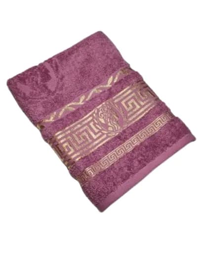 Полотенце для лица, хлопок, махровое, 50*80 см — COHOUSE-VERSACE-ТЕМНРОЗ
