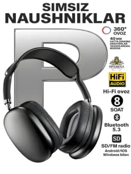 Беспроводные наушники P9, полноразмерные, с микрофоном AI MAX — MAG100-P9-ЧЕРН