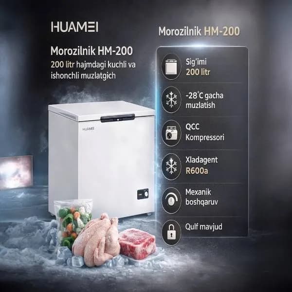 Морозильник Huawei HM-200, белый