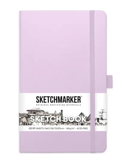 Блокнот для зарисовок Sketchmarker в твердой обложке, 140 г/м2, 13 x 21 см, 80 листов