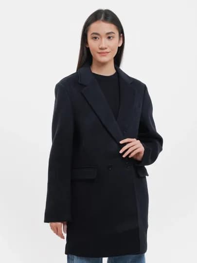 TERRA PRO женское пальто из шерсти, средняя длина AW23WES-21008 — TERRA-21008-ТЕМНСИН-M