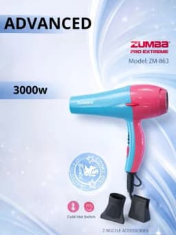 Фен ZUMBA PRO EXTREME ZM-863 — мощное и современное решение