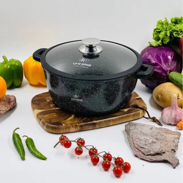 Shisha qopqoqli qozon Life Smile 16sm 1,5l ,Black
