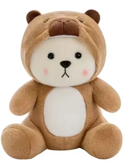 Мягкая игрушка для детей, плюшевый мишка с капюшоном Lotso, Пикачу, Стич, 50-55 см — METAGO-AYIQ-КОРИЧН-30SM