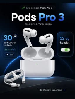 Беспроводные наушники pods 3PRO — MATR1X-AIRPODS32