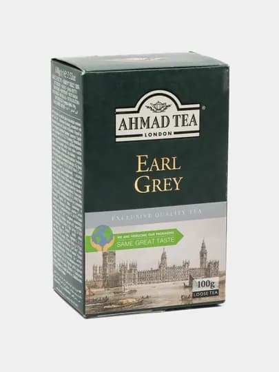 Чай чёрный Ahmad Tea Earl Grey, с ароматом бергамота, 100 гр