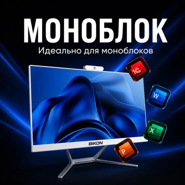 Моноблок Bikon / i7-2600 / 16 GB / SSD 256 GB / 24", белый