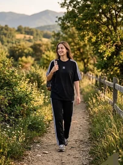 Женский спортивный костюм в стиле Adidas — комплект из двух частей для любого стиля — SZS0606-ADIDASDVOYKA001-ЧЕРН-Ovesize