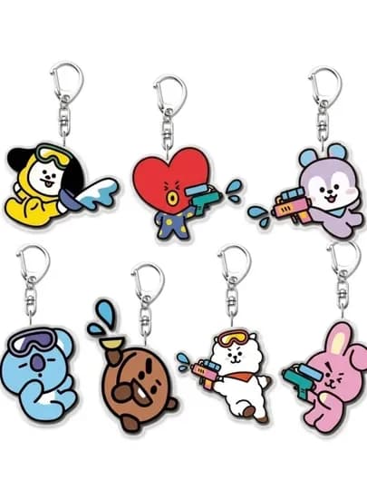 Мини-брелок BT21 персонажи BTS, аксессуар для сумок и ключей