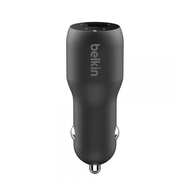 Автомобильное зарядное устройство Belkin Car Charger (18W) Power Delivery Port USB-C, (12W) USB-A, black (F7U100BTBLK)