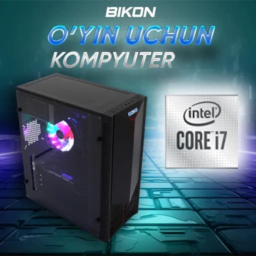 Системный блок BIKON / i7-2600 / 16 GB / SSD 512 GB / GTX 1050 Ti, чёрный