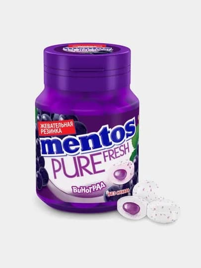 Жевательная резинка Mentos Pure Frash Виноград, 54 г