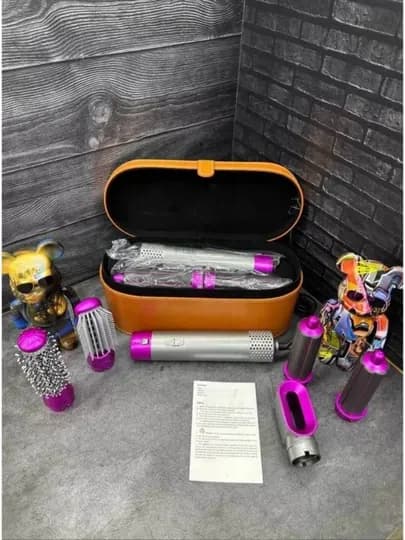 Фен-стайлер Dyson, 5 в 1, для всех типов волос, с кейсом, плойка — LPULSE-DYSONNEW-МАНГО