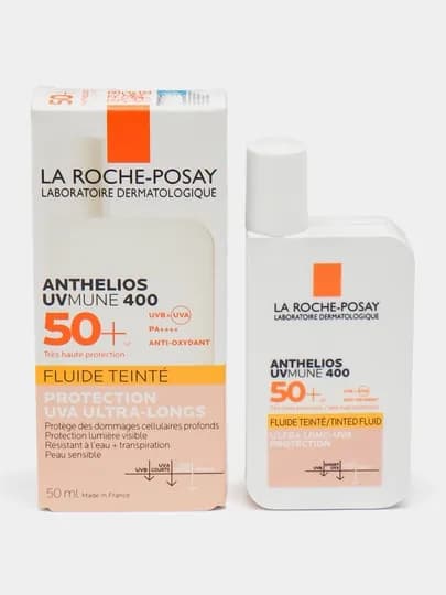 Солнцезащитный тонирующий флюид для лица SPF 50+ / PPD 42, ANTHELIOS UVMUNE 400, 50 мл — GLOWHOU-ROSHR