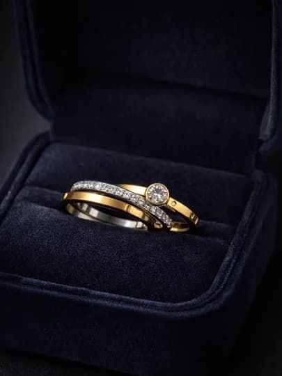 Современные кольца для женщин и девушек, тройные cartier — MAURA-CARTIERNABOR-ЗОЛОТ-17