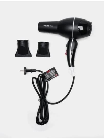 Профессиональный фен MAC Styler, 3 режима, 2 насадки, для сушки и укладки, с ионизацией