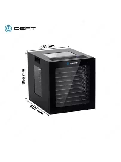 Дегидратор сушилка для фруктов и овощей DEFT DTFD1008B 8 поддонов — AVURA-1008