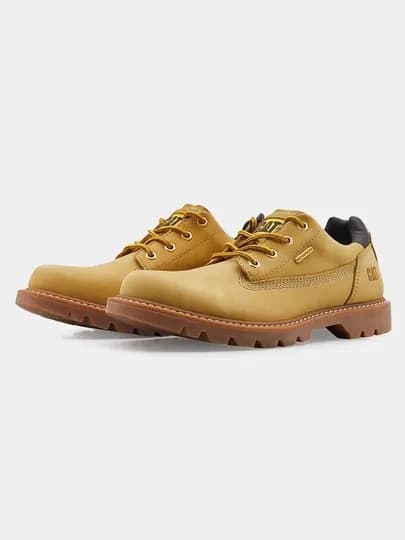 Кожаные мужские ботинки Cat Colorado Low 2.0, на осень и зиму, водостойкие waterproof — ALASKAU-COLORADOLOW-ГОРЧИЧ-41