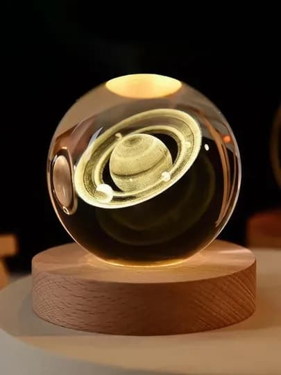 Хрустальный шар-ночник 3D, RGВ с лазерной гравировкой светильник ночниккой, питанием — SUPPLIE-3DSHAR-СЛНКОСТ-3DSHAR8