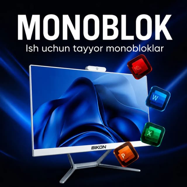 Моноблок Bikon / i5-2400 / 16 GB / SSD 512 GB / 24", белый
